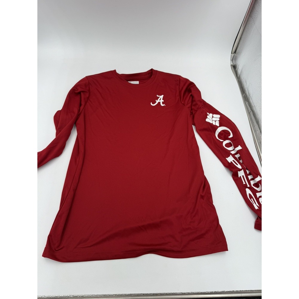 Columbia PFG University of Alabama Youth 14/16 Long Sleeve Active Red Roll Tide